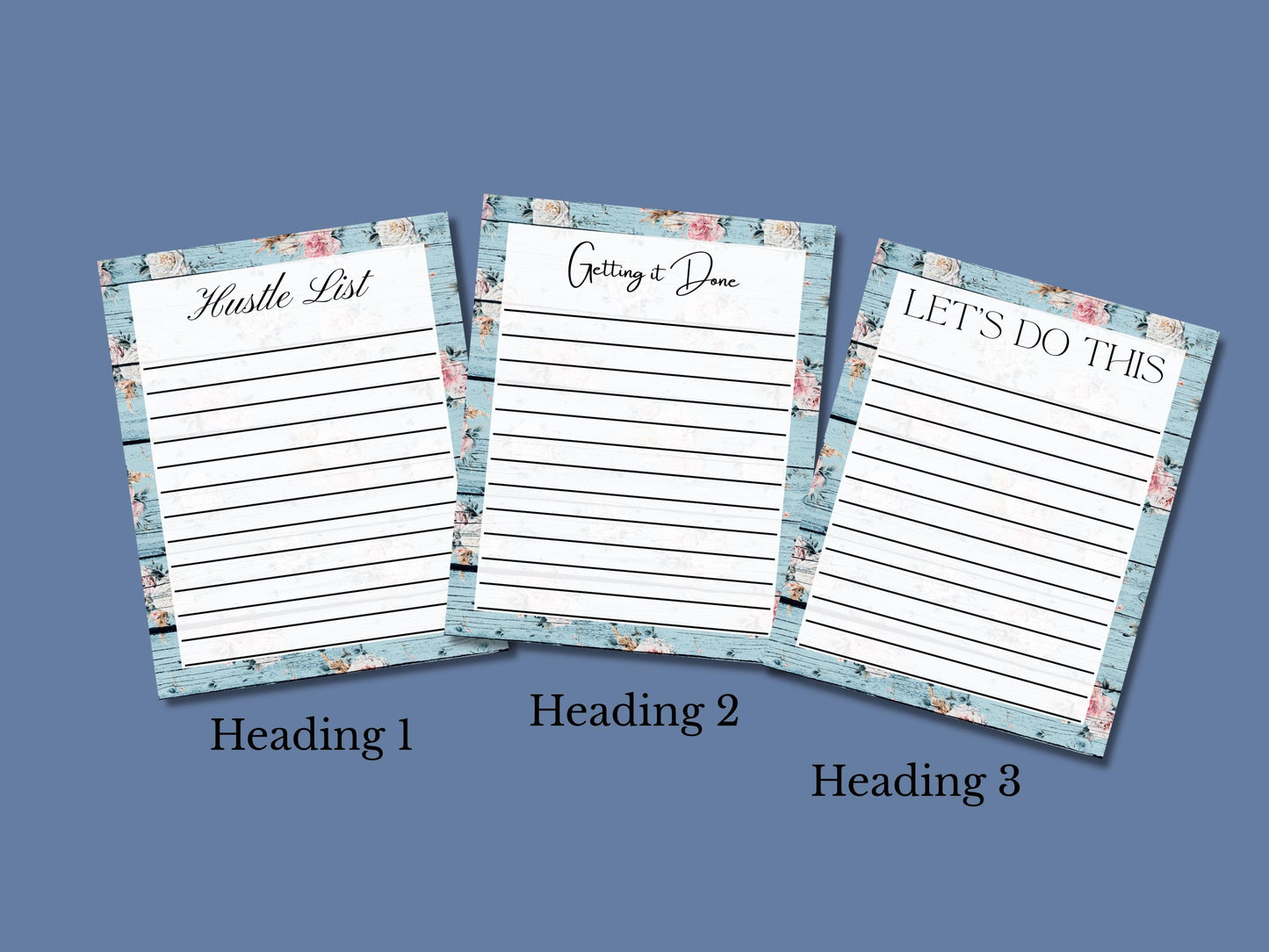Chic Roses 3216 Notepad | 4 x 5 | To Do List | Shopping List | Note Pad