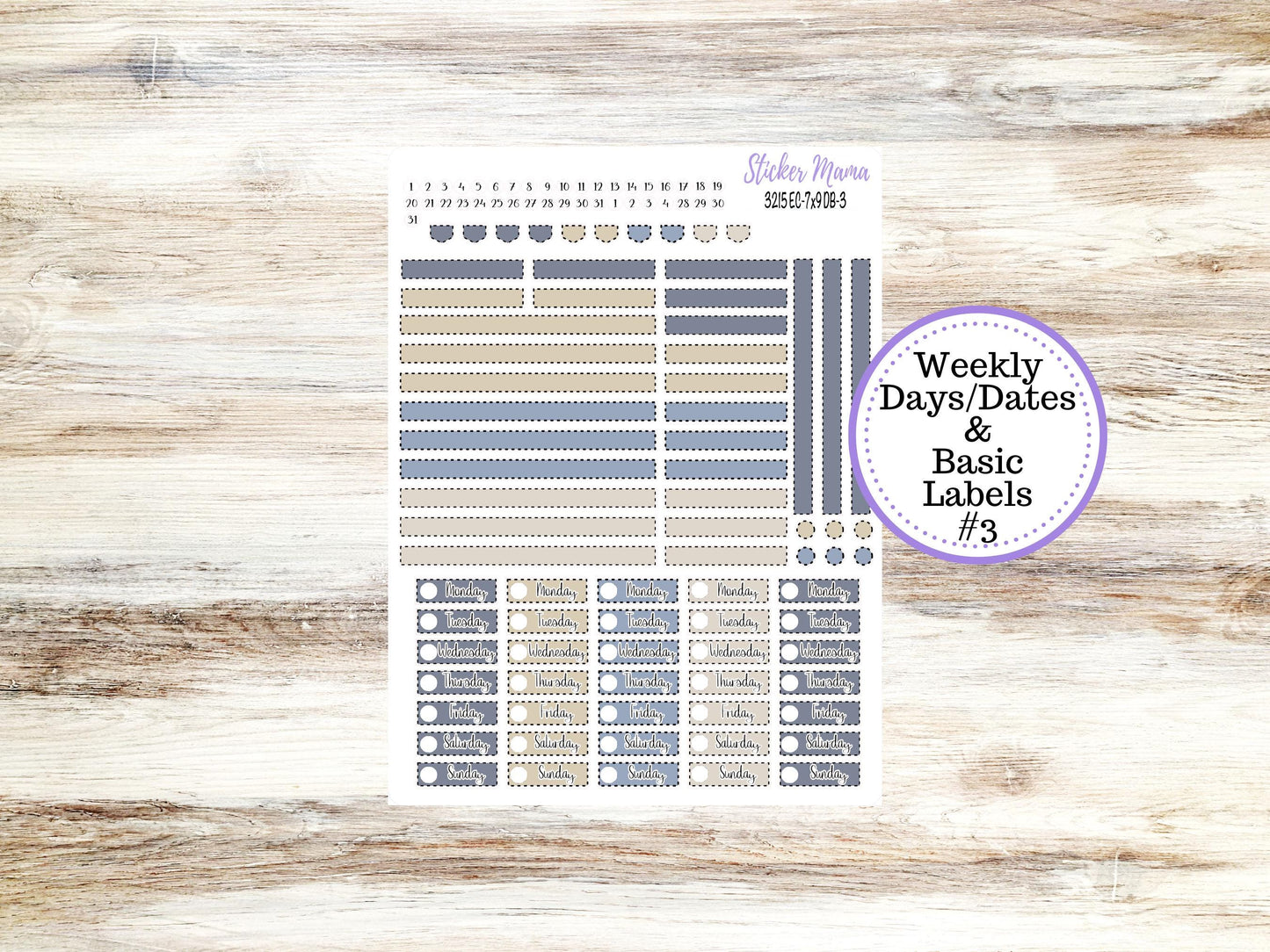Erin Condren Dashboard Planner Sticker Kit | DB-3215 Charming Roses