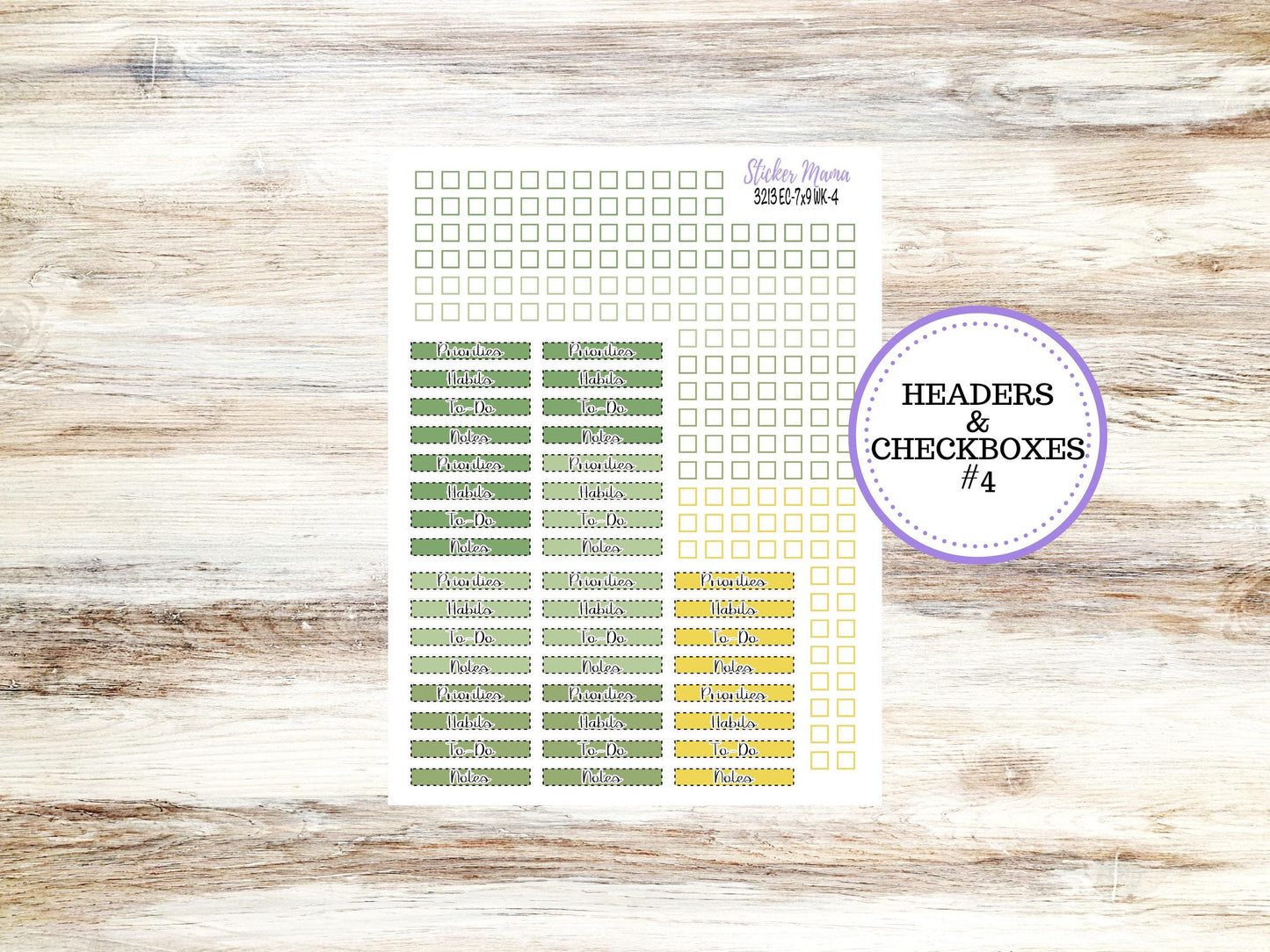 ERIN CONDREN WK-3213 || Lucky Blossom || Weekly Planner Kit || Erin Condren || Hourly Planner Kit || March Vertical Planner Kit