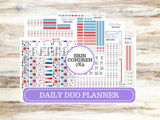 Erin Condren Daily Duo Planner Sticker Kit | 3035 American Dream