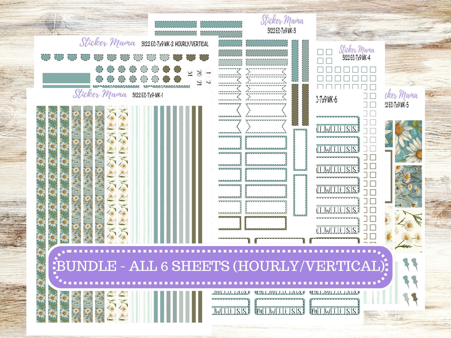 ERIN CONDREN WK-3122 || Vintage Bloom || Weekly Planner Kit || Erin Condren || Hourly Planner Kit || Vertical Planner Kit