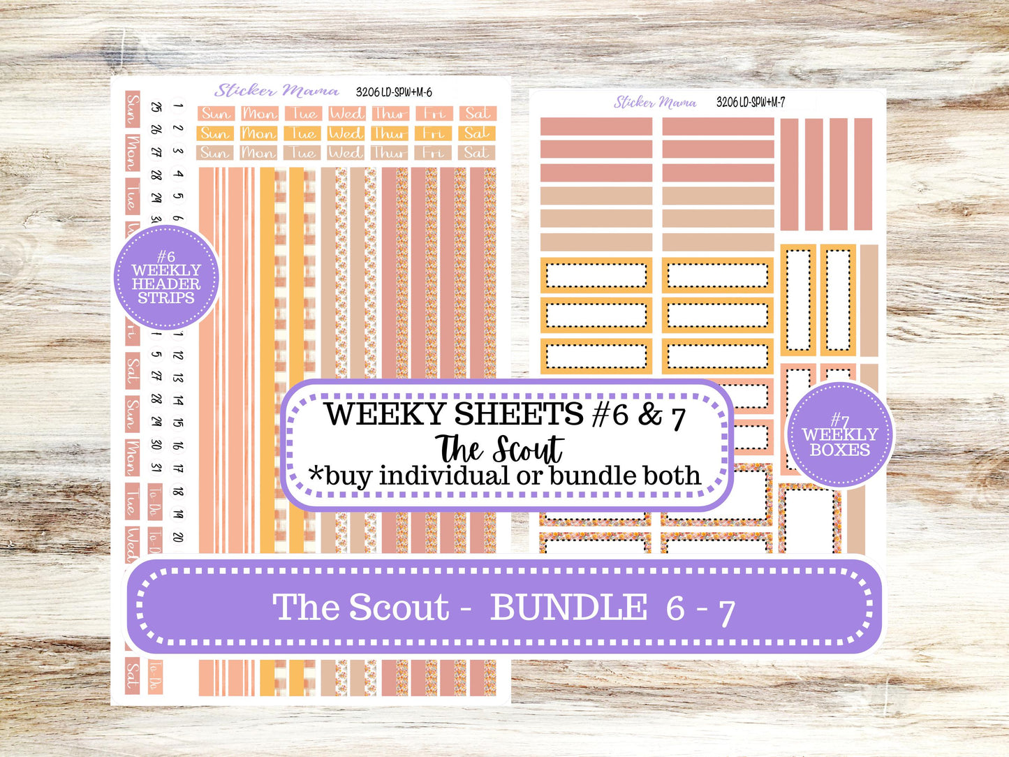Laurel Denise Small Scout Planner Sticker Kit | Portrait Weekly + Monthly | September 3206 Falling Colors | 6-26