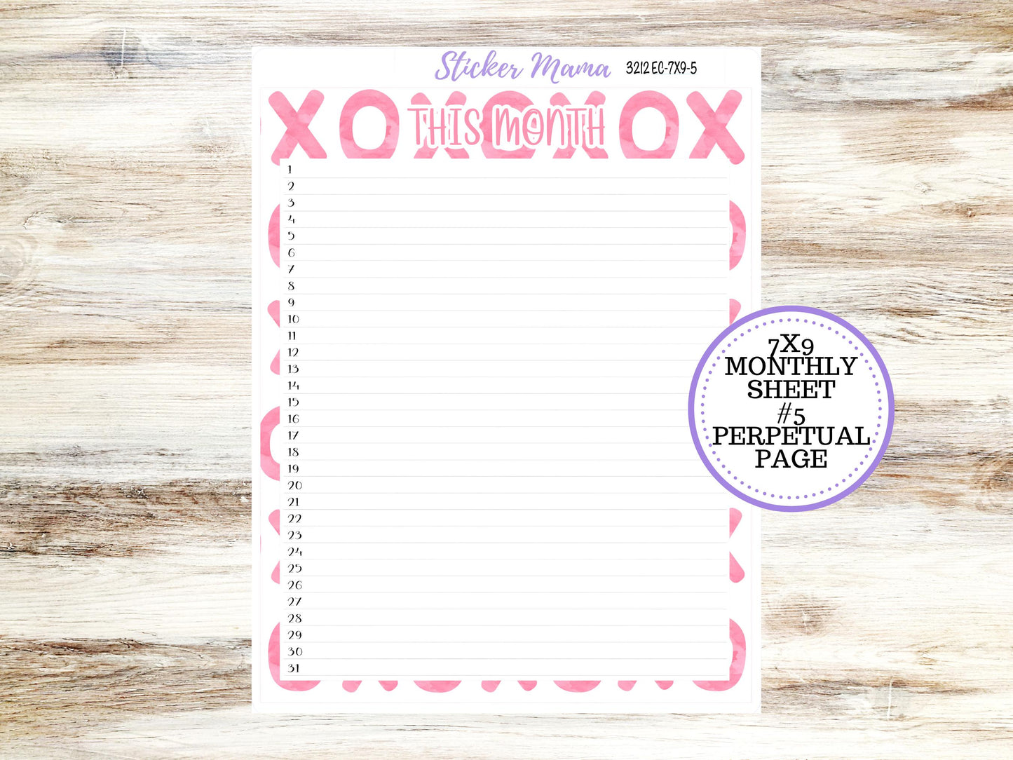 ERIN CONDREN Monthly Kit-3212 || 7X9 || Love Notes - 7x9 ec February Monthly Kit - February Monthly Planner Kits -  Monthly Pages || 10-25