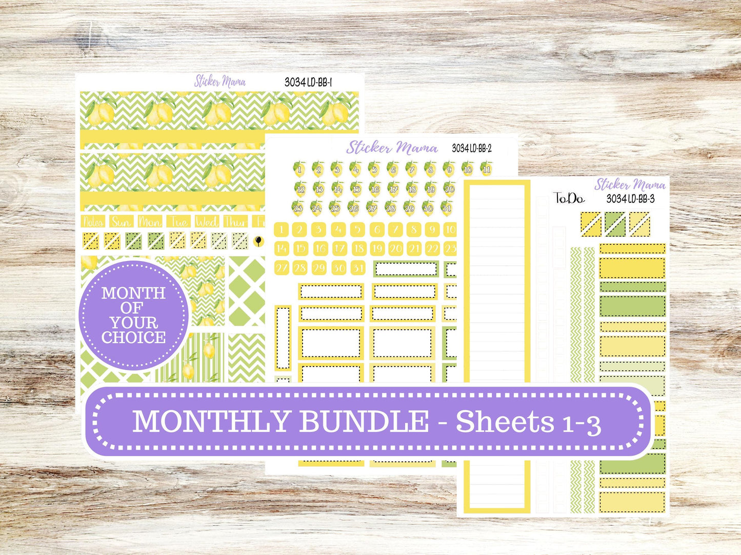 LD BOOK-BOUND Planner Kit #3034 || The Mae || The Kristy || Lucky Blossom || Laurel Denise Sticker Kit ||  11-25