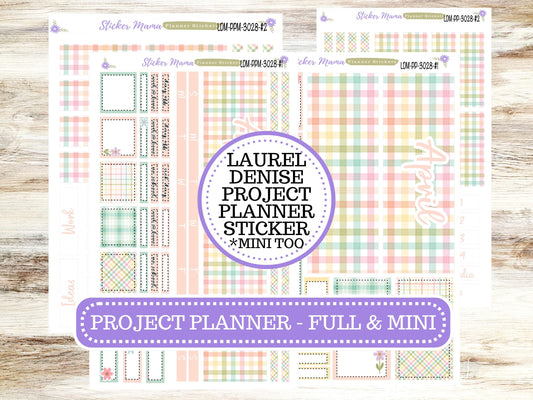 LAUREL DENISE PROJECT Planner Kit #3028 || Easter Spring Plaid || Laurel Denise Kit || Laurel Denise Stickers ||  || Any Month ld