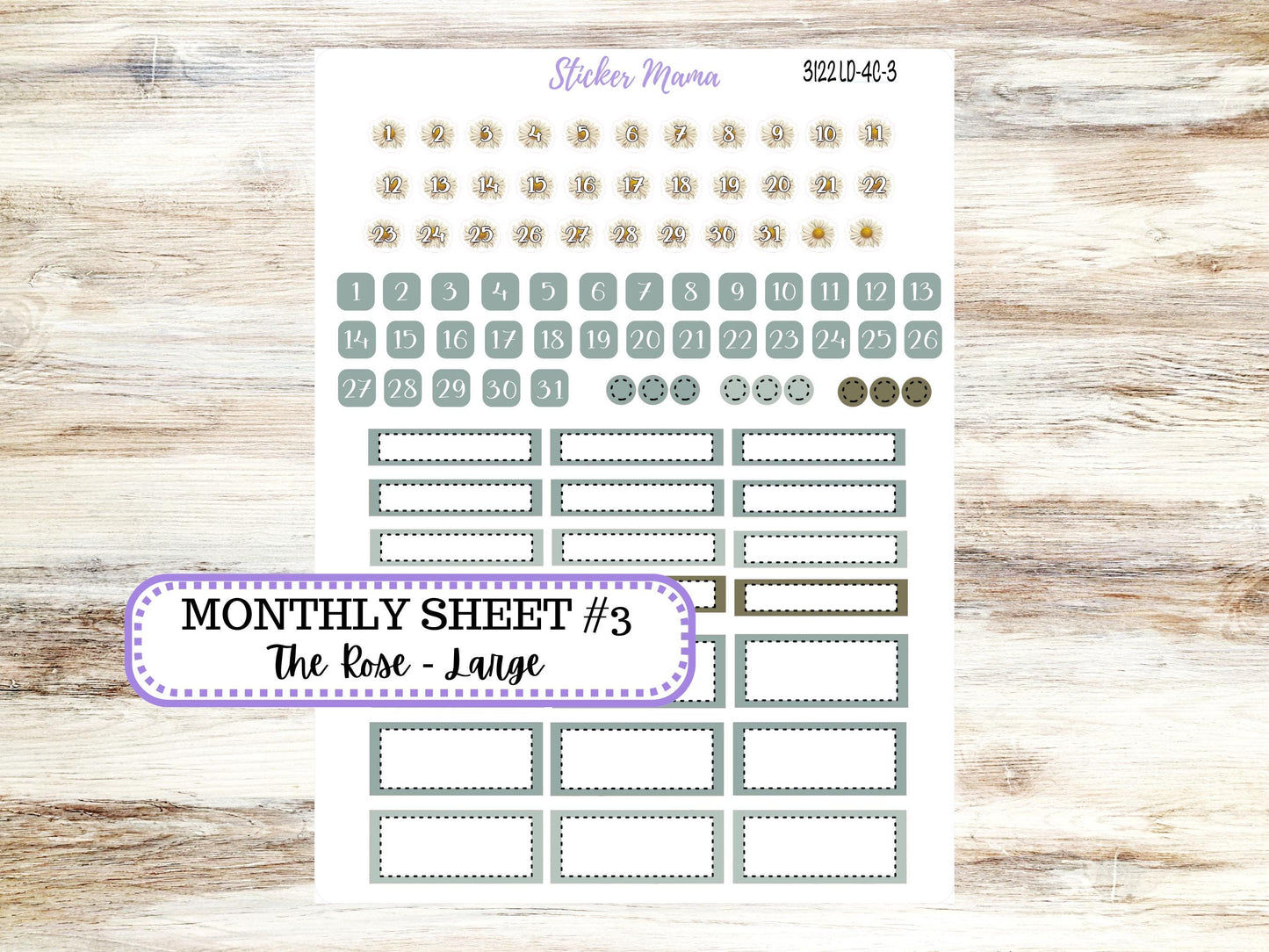 LD "The Rose" Large || 4-COLUMN (formerly project)  Planner Kit #3122 || Vintage Bloom || Laurel Denise Stickers || 11-25