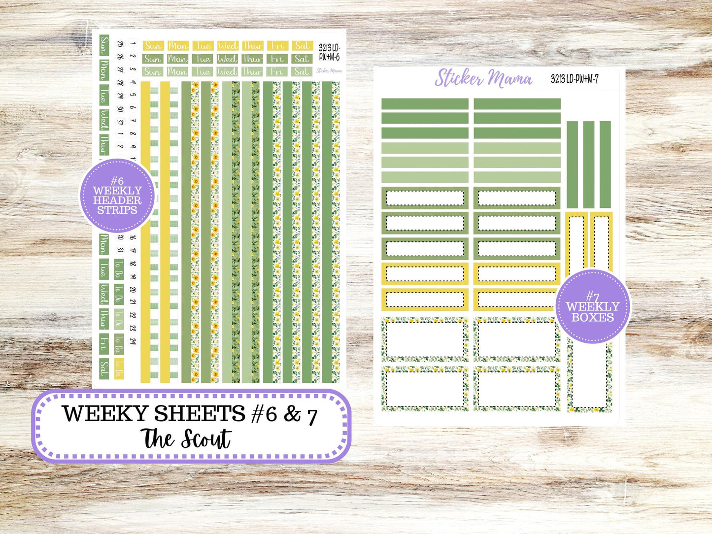 LD Large "The Scout" || PORTRAIT Weekly + Monthly Planner Kit #3213 || March Lucky Blossom || Laurel Denise Kit Portrait || 11-25