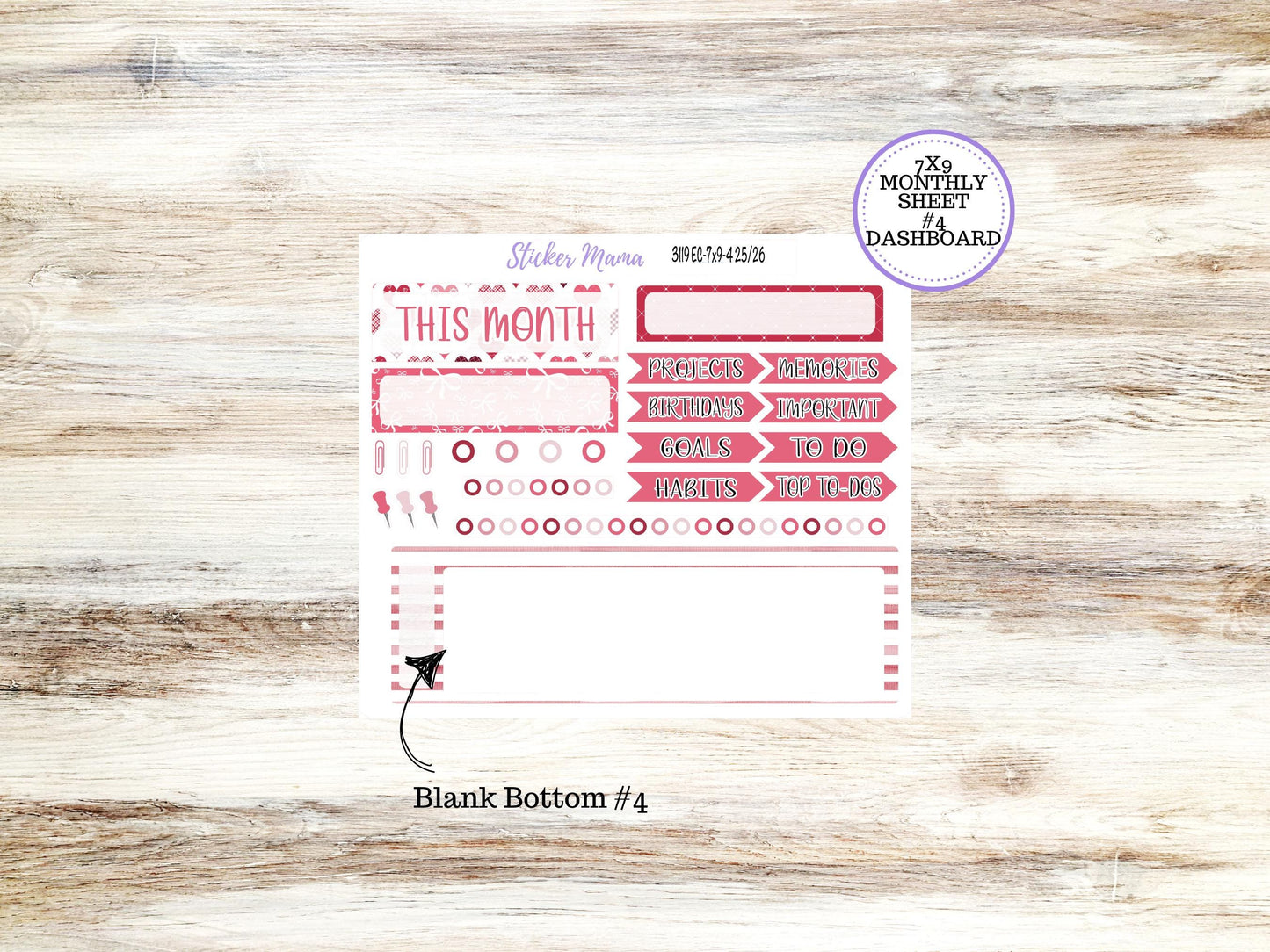 ERIN CONDREN Monthly Kit-3119 || 7X9 ||  - 7x9 ec FEBRUARY Monthly Kit - February Monthly Planner Kits -  Monthly Pages || 10-25