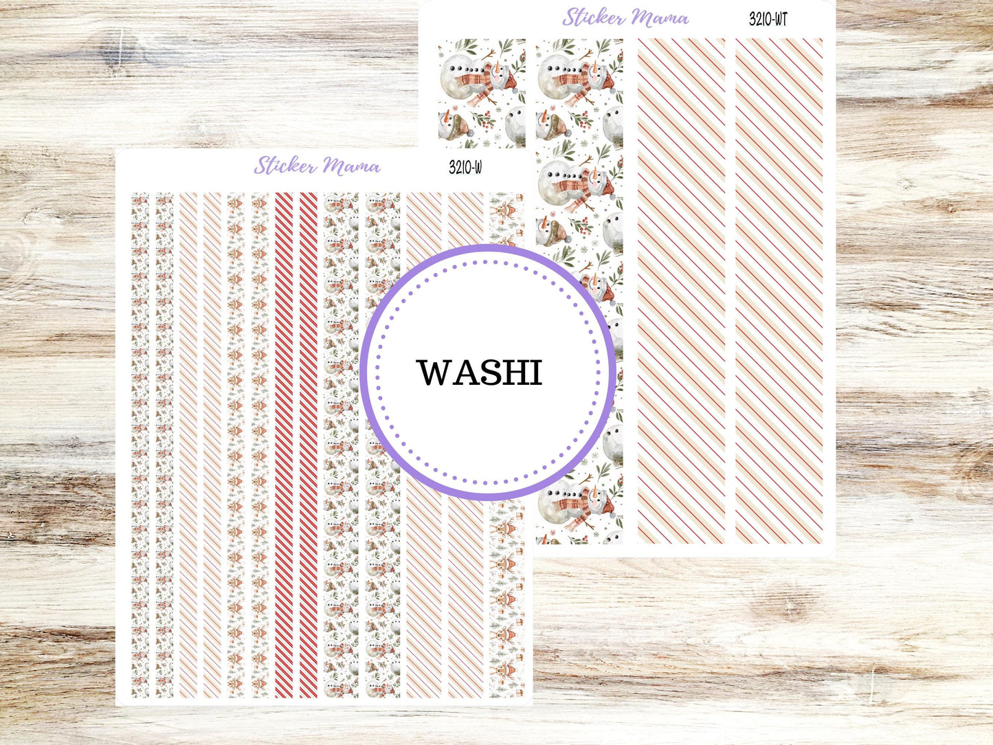 WASHI PLANNER STICKERS || 3210 || Frosty Friends || Washi Stickers || Planner Stickers || Washi for Planners