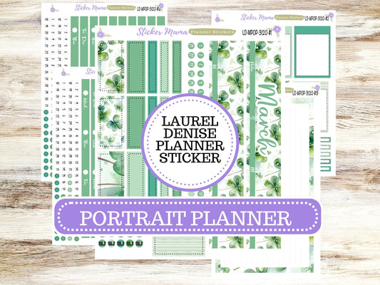 LAUREL DENISE PORTRAIT March Planner Kit #3120 || Shamrock Magic || Laurel Denise Kit || Laurel Denise Stickers ||  || March ld