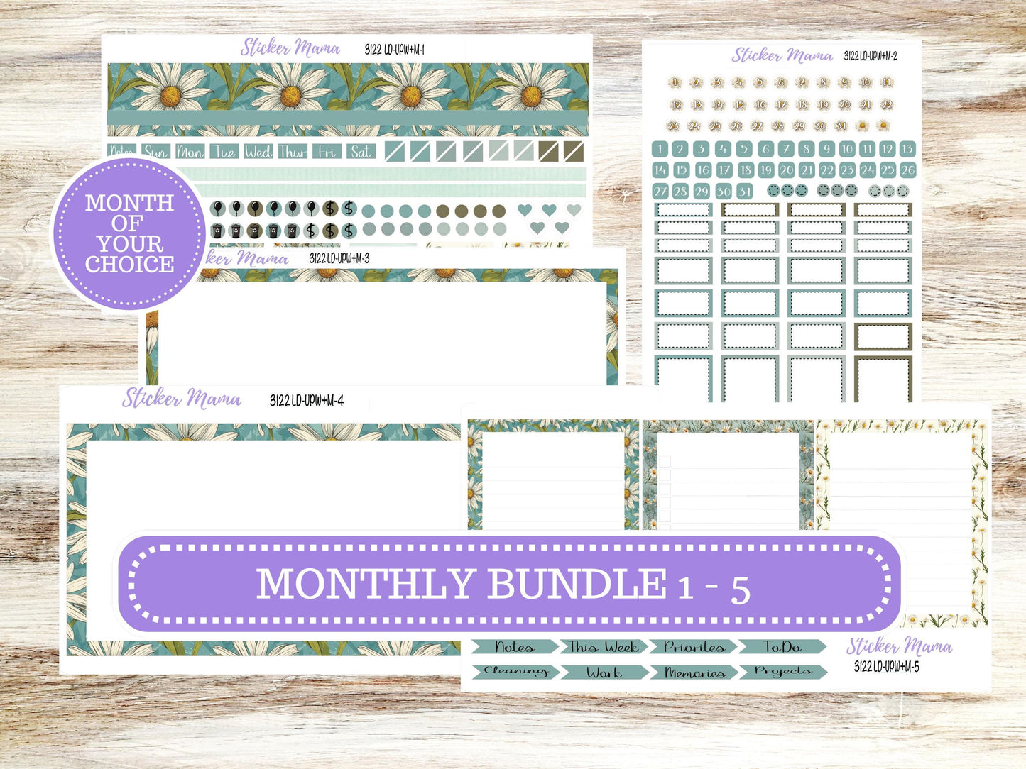 LD POP-UP Week+Month Planner Kit #3122 || The Jo || Vintage Bloom || Laurel Denise Kit || Laurel Denise Stickers || 11-25