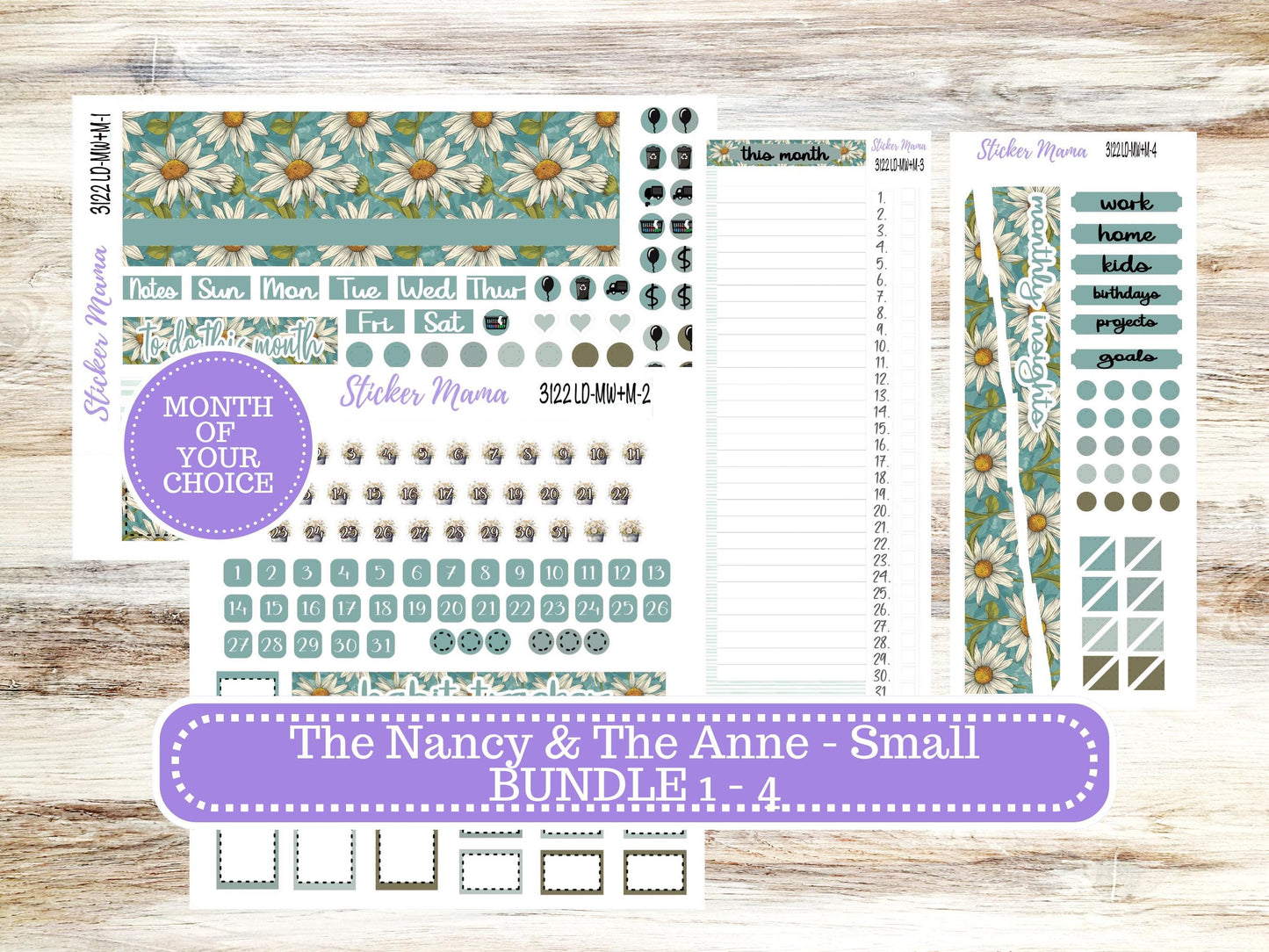 LD SMALL "The Anne" & "The Nancy" || Choose your own month || MINI Week + Month Planner #3122 || Laurel Denise Horizontal Vertical || 11-25