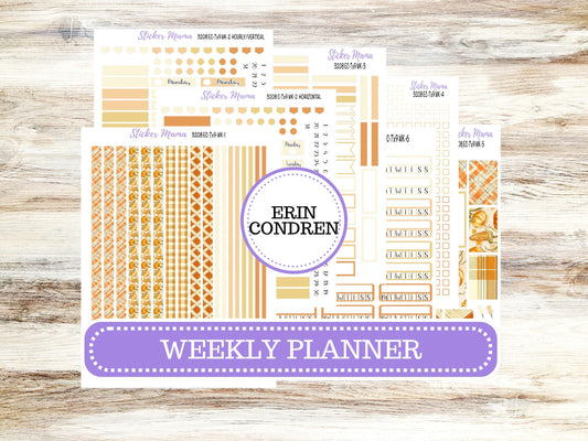 ERIN CONDREN Weekly Planner Kit WK-3208 || November || Weekly Planner Sticker Kit || Erin Condren ||