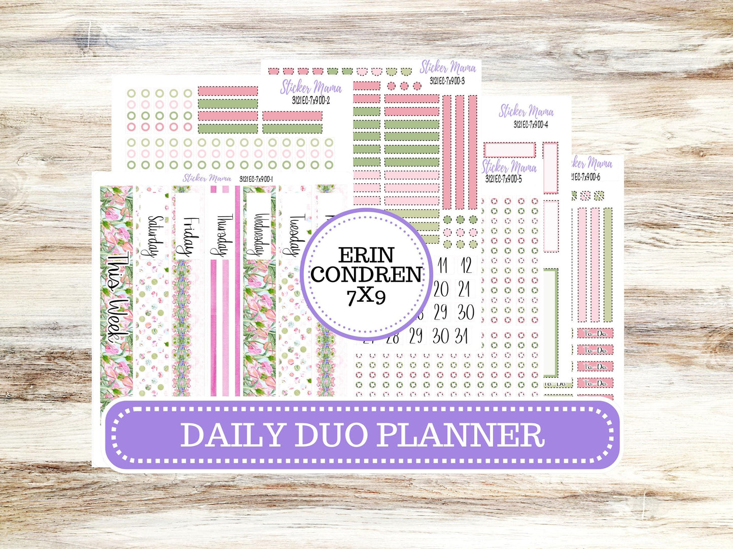 ERIN CONDREN Daily Duo Planner Kit DD-3121 || Easter Petals || Daily Duo Planner Sticker Kit || Erin Condren ||