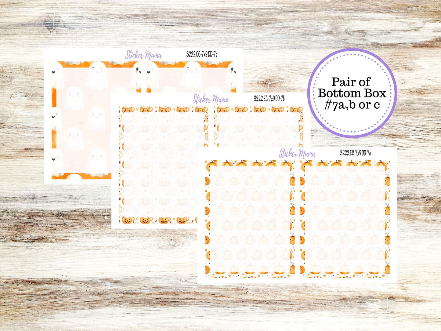 Erin Condren Daily Duo Planner Sticker Kit | 3222 Cozy Ghost
