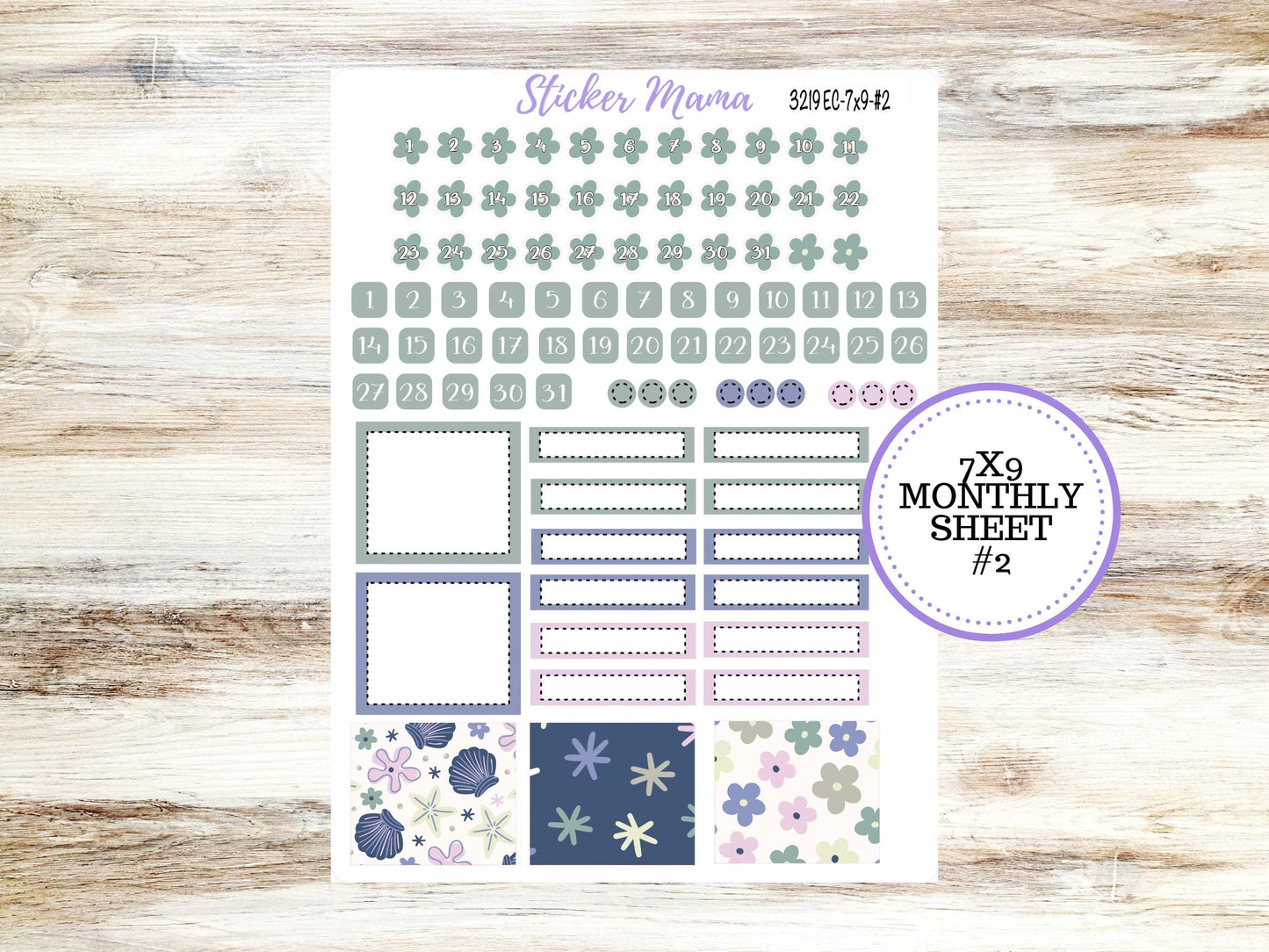 Erin Condren Monthly Kit | 7X9 | August 3219 Tropical Trinkets | 5-26