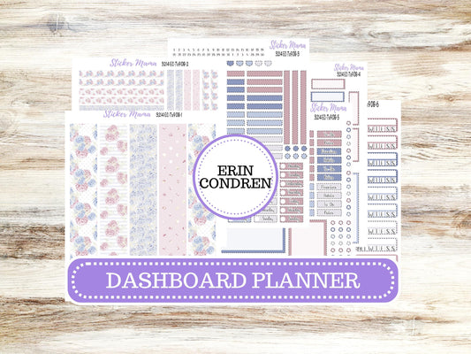 ERIN CONDREN Dashboard Planner Kit DB-3214 || April - Peony Palace || Dashboard Planner Sticker Kit || Erin Condren ||