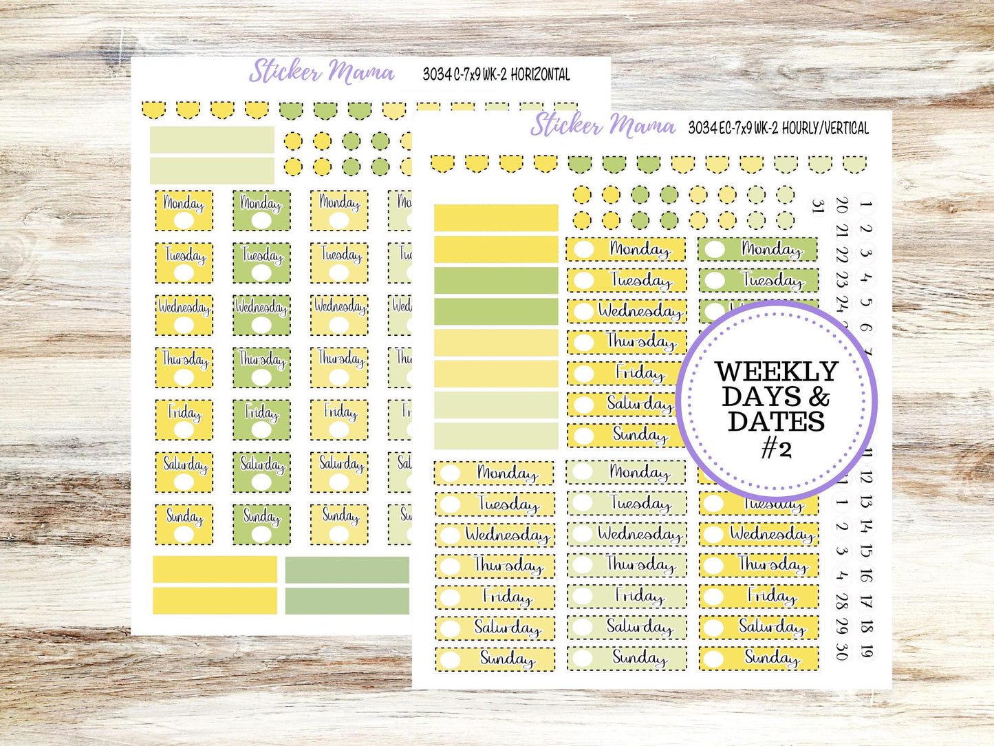 ERIN CONDREN WK-3034 || Fresh Squeeze || Weekly Planner Kit || Erin Condren || Hourly Planner Kit || March Vertical Planner Kit