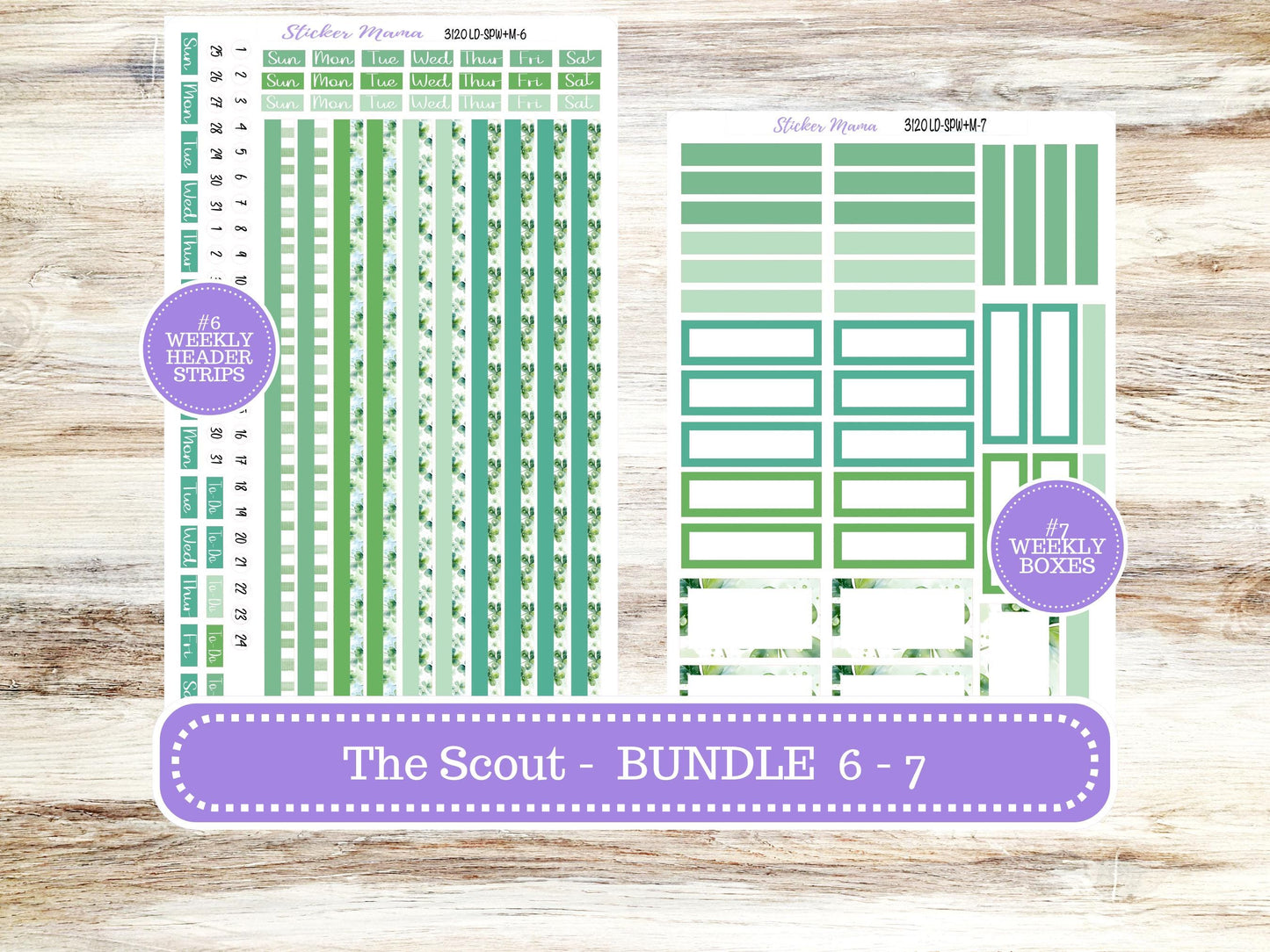 LD Small "The Scout" || PORTRAIT Weekly + Monthly Planner Kit #3120 || March Shamrock Magic || Laurel Denise Kit Portrait  || 11-25