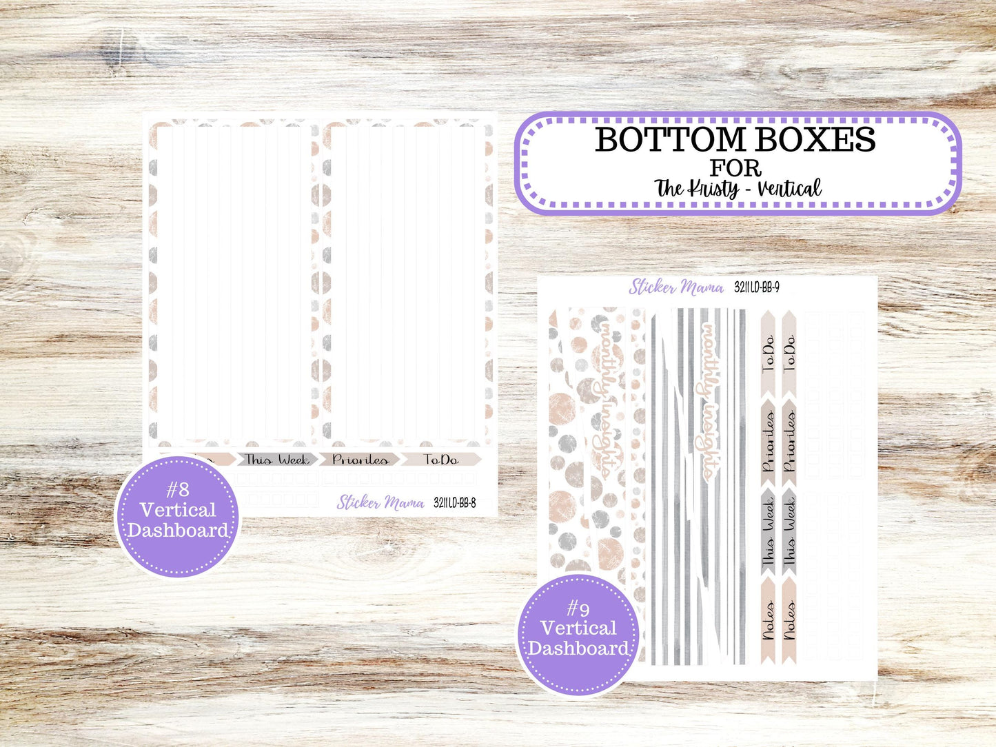 LD BOOK-BOUND Planner Kit #3211 || The Mae || The Kristy || Pastel Wonderland || January Laurel Denise Sticker Kit ||  10-25