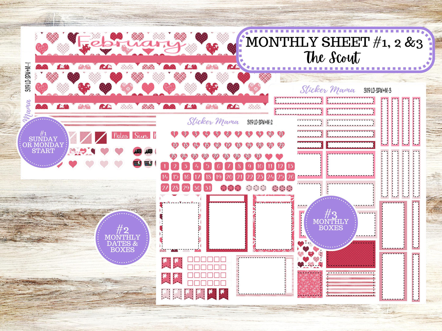 LD Small "The Scout" || PORTRAIT Weekly + Monthly Planner Kit #3119 || || Laurel Denise Kit Portrait || February || 10-25