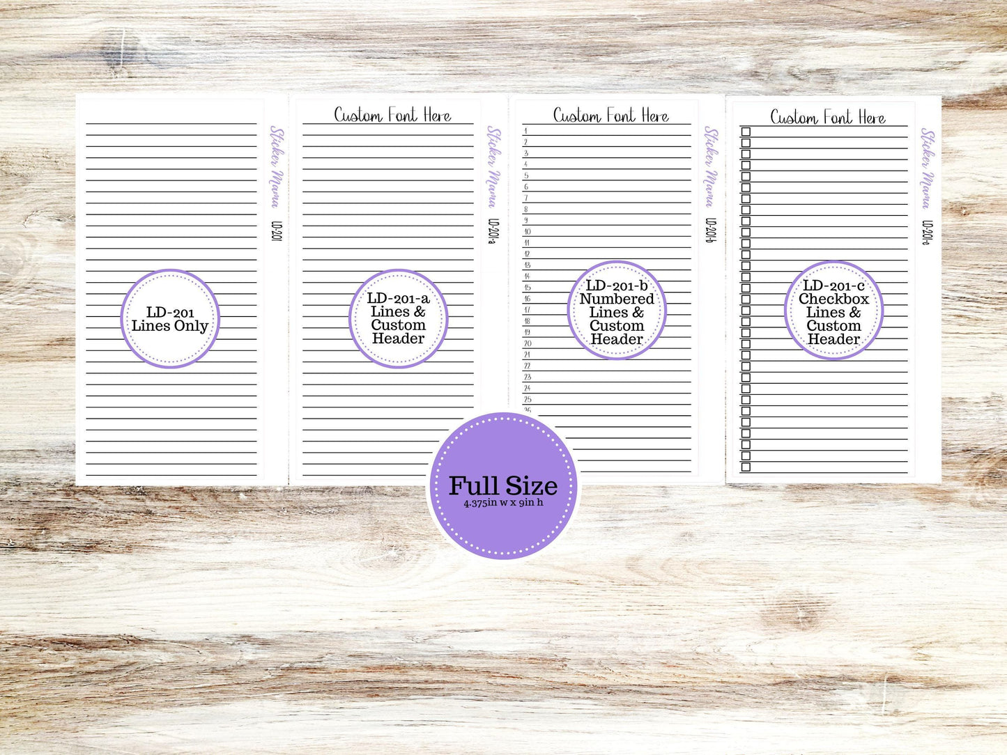 LAUREL DENISE PLANNER - Customizable Habit Tracker Cover Sticker