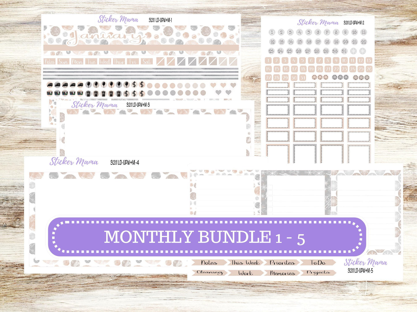 LD POP-UP Week+Month Planner Kit #3211 || The Jo || Pastel Wonderland || Laurel Denise Kit || Laurel Denise Stickers || 10-25