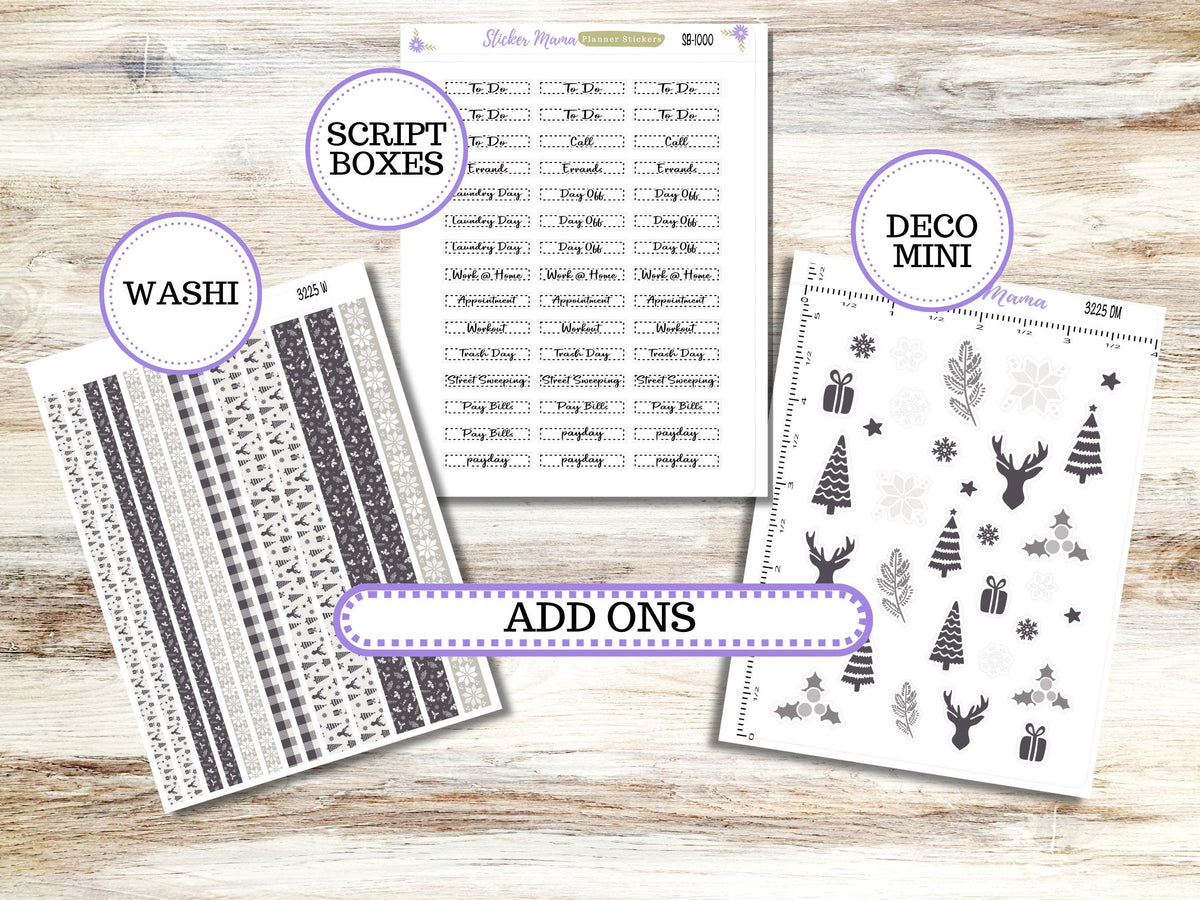 Laurel Denise Large Rose Planner Sticker Kit | 3225 Sleek Season | 9-26 | Choose your own month