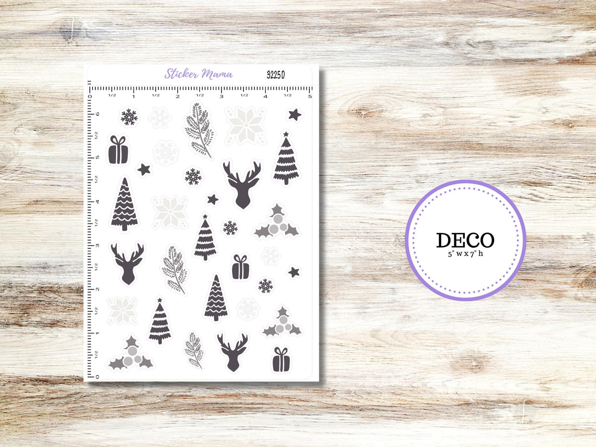 Deco 3225 | Sleek Season | Planner Stickers | Christmas Stickers