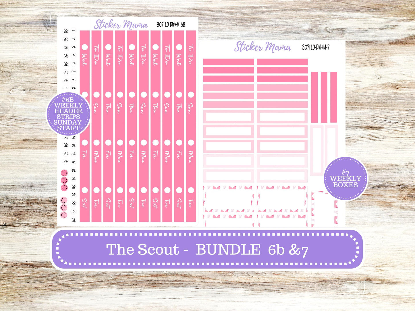 LD "The Scout" || PORTRAIT Weekly + Monthly Planner Kit #3071 || Breast Cancer || Laurel Denise Kit Portrait || Aug 25