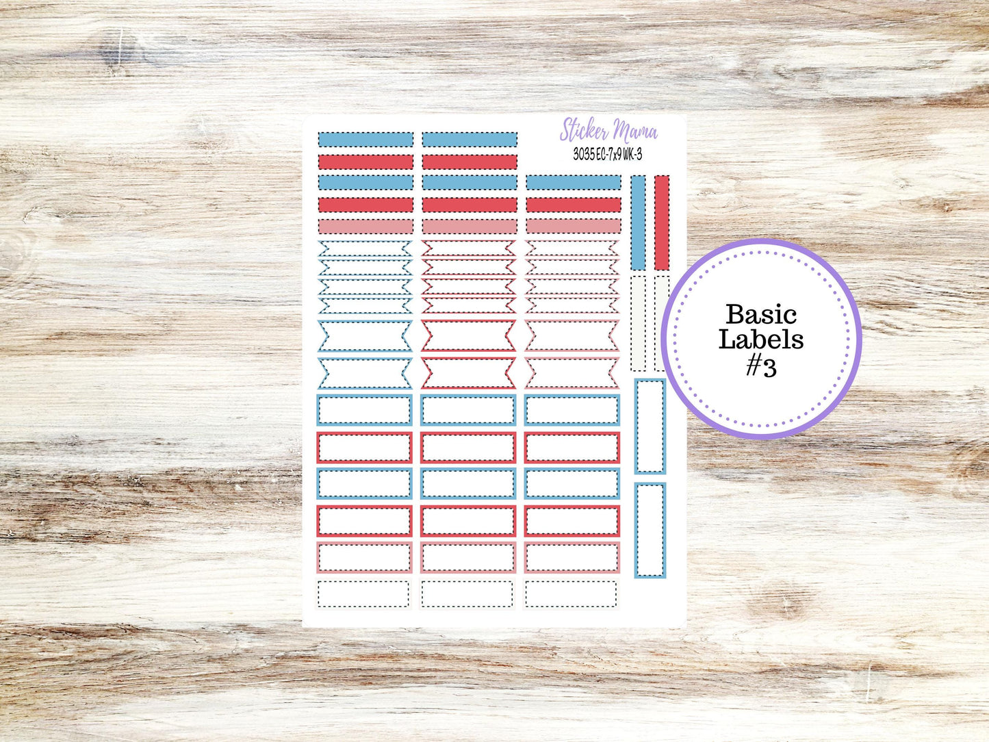 Erin Condren Weekly Planner Kit | Vertical & Hourly Stickers | WK-3035 American Dream