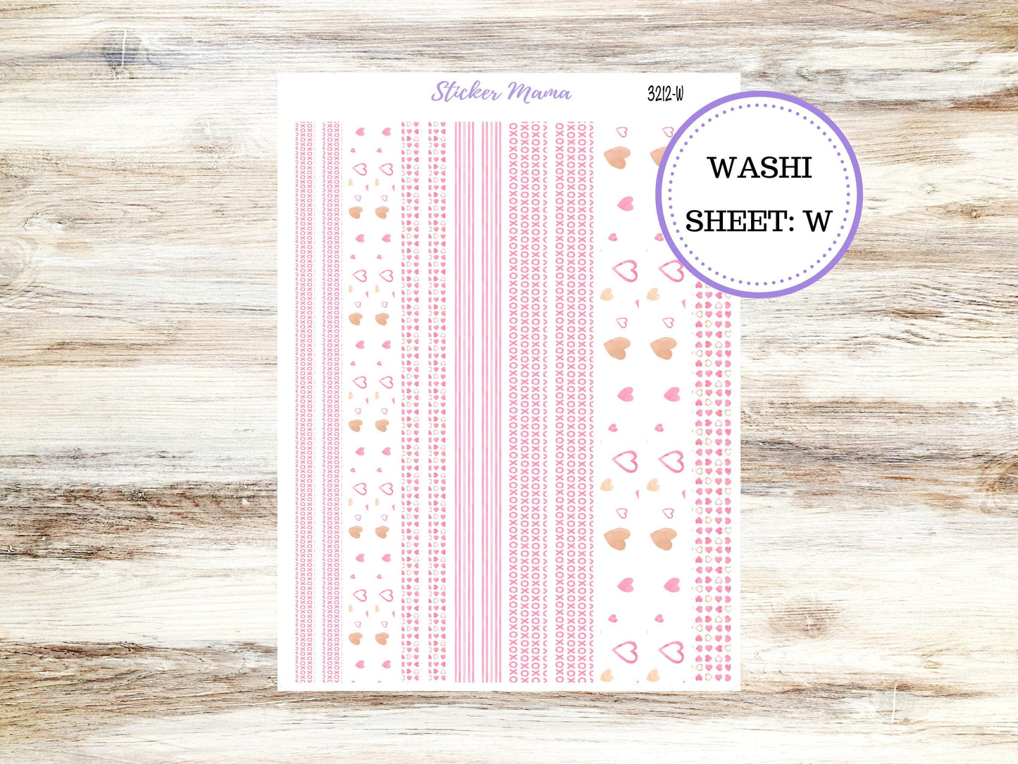 WASHI PLANNER STICKERS || 3212 || Love Notes || Washi Stickers || Valentines Planner Stickers || February Washi for Planners