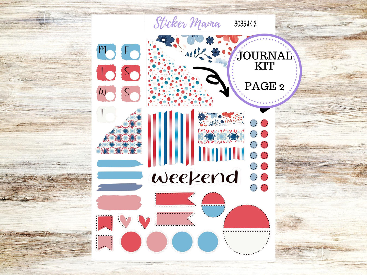 Journaling Stickers | Planner Stickers Kit | 3035 American Dream