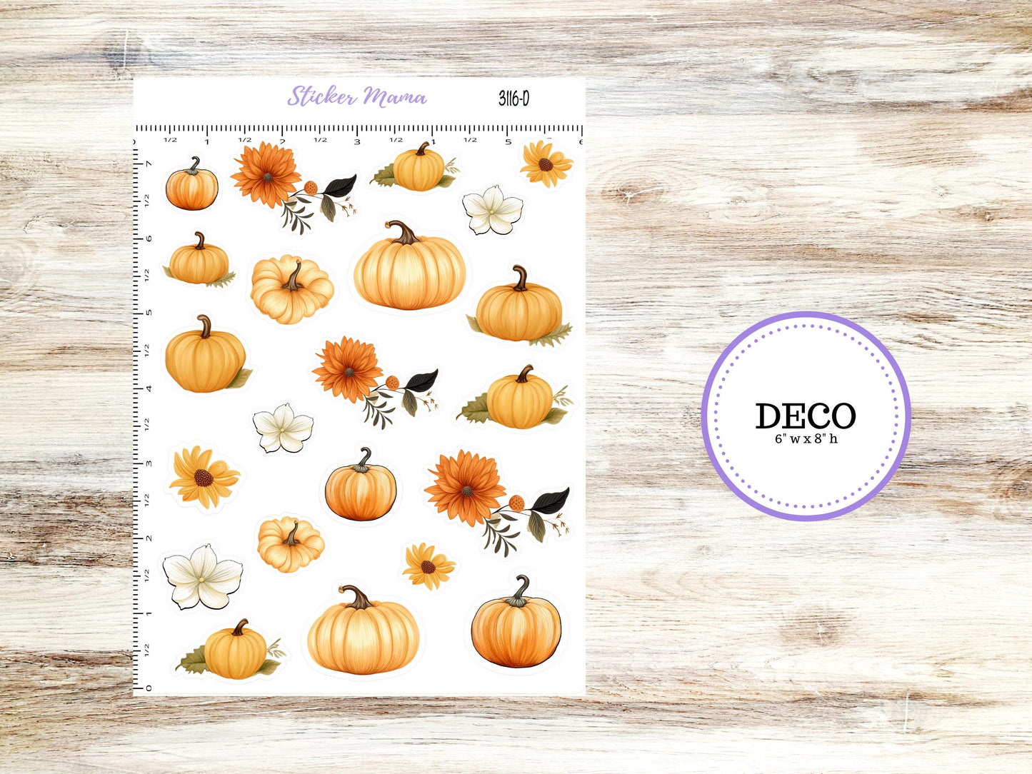 DECO-3116 || Pumpkin Spice Deco || PLANNER STICKERS || Fall Stickers ||