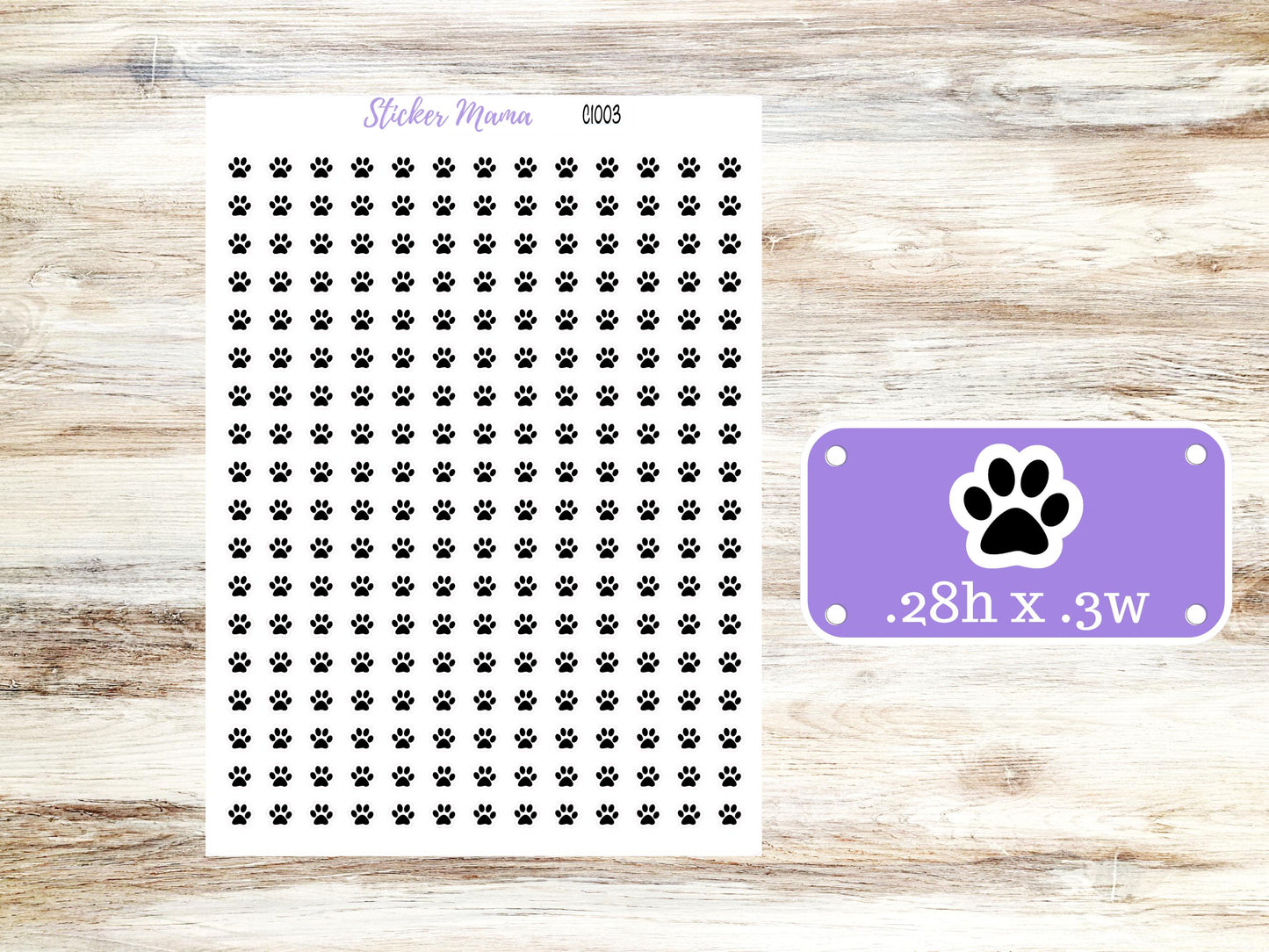 Dog Paws Planner Stickers | C1003