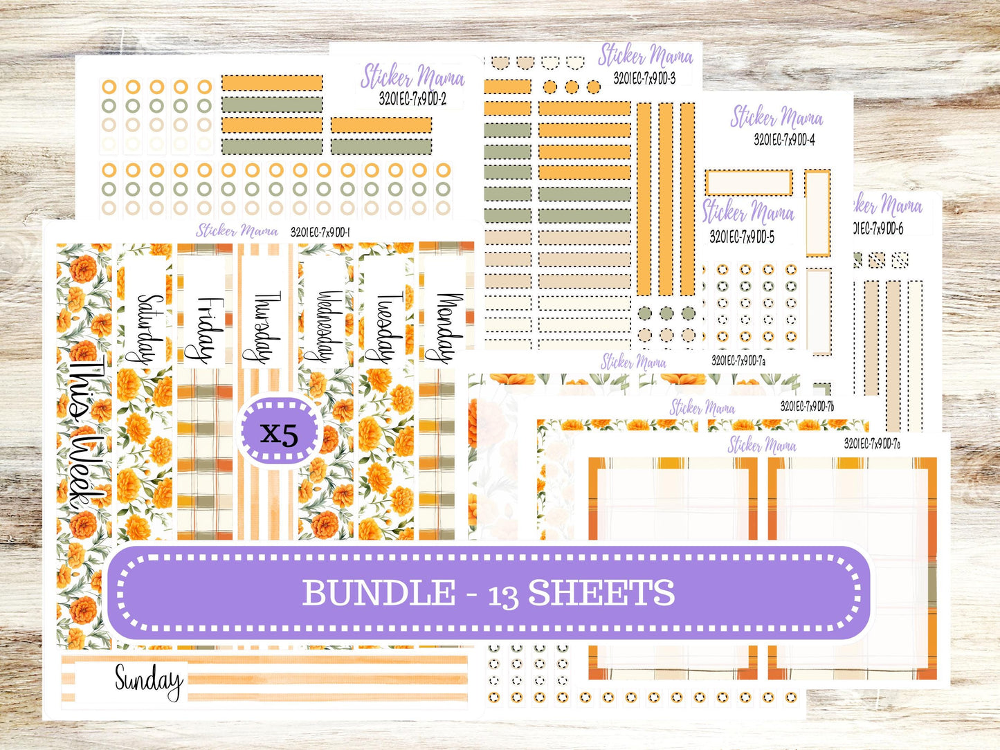 Erin Condren Daily Duo Planner Sticker Kit | 3201 Fall Colors