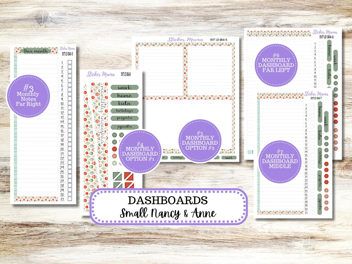 Laurel Denise Small Anne and Nancy Planner Sticker Kit 3117 | December Jolly Jewels | 9-26