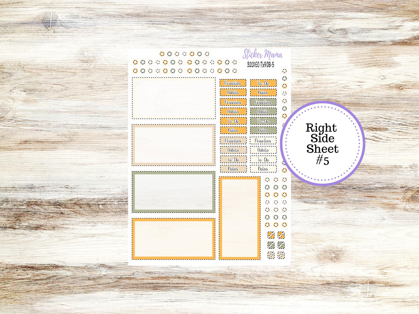 Erin Condren Dashboard Planner Sticker | Kit DB-3201 Fall Colors