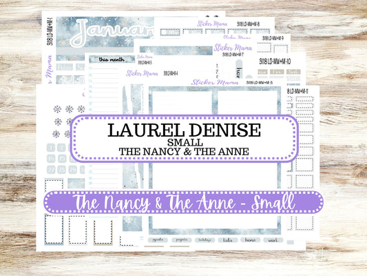LD SMALL "The Anne" & "The Nancy" || MINI Week + Month Planner Kit #3118 || Laurel Denise Horizontal Vertical || January || 10-25
