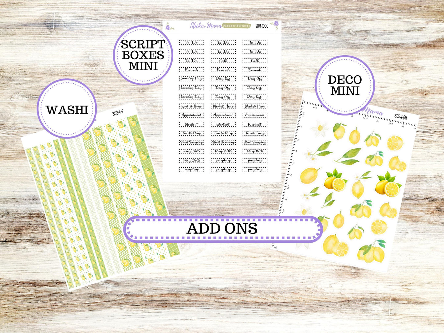 LD SMALL "The Anne" & "The Nancy" || MINI Week + Month Planner #3034 Fresh Squeeze || Laurel Denise Horizontal Vertical || 11-25
