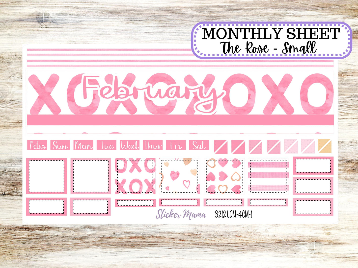 LD "Th Rose" Small || 4 COLUMN Mini (formerly the project mini) Size Planner Kit #3212 || Love Notes || Project Stickers || 10-25
