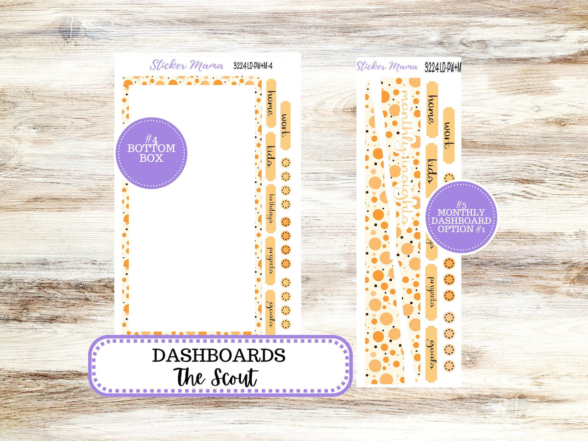 Laurel Denise Large Scout Planner Sticker Kit | Portrait Weekly + Monthly | Month of your Choice Fall | 3224 Fall Polka Dot | 8-26