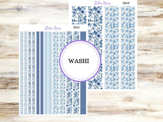 WASHI PLANNER STICKERS || 3200 || Cool Blue || Washi Stickers || Planner Stickers || Washi for Planners