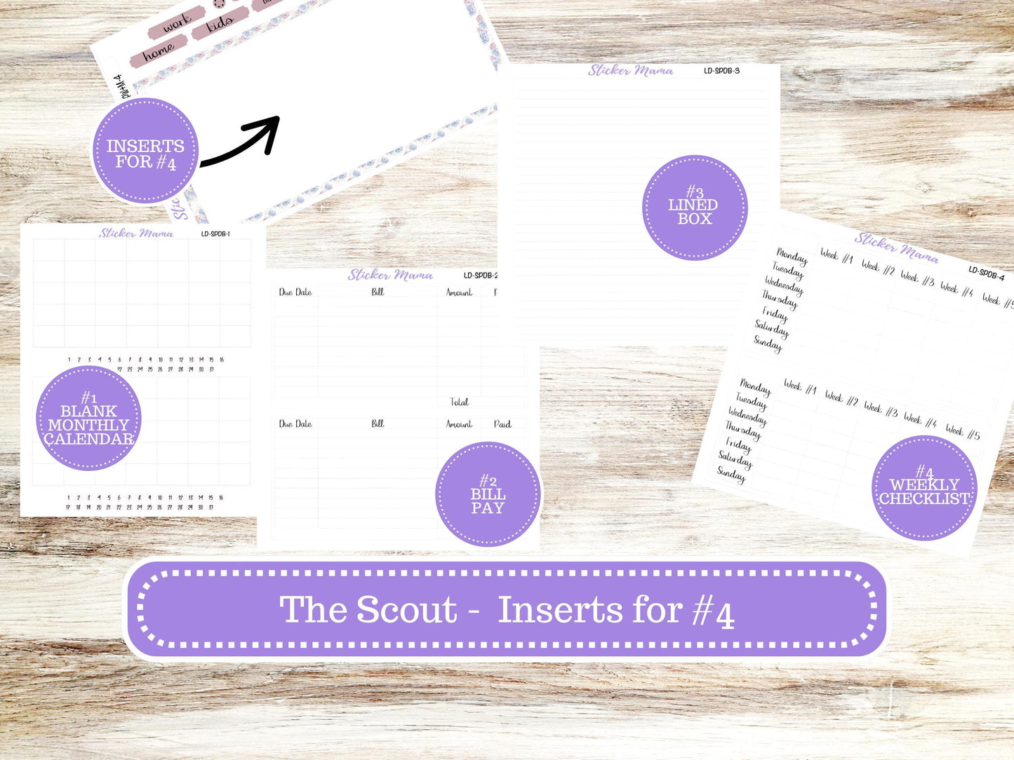 Laurel Denise Small Scout Planner Sticker Kit | Portrait Weekly + Monthly | July Old Glory 3217 | 4-26
