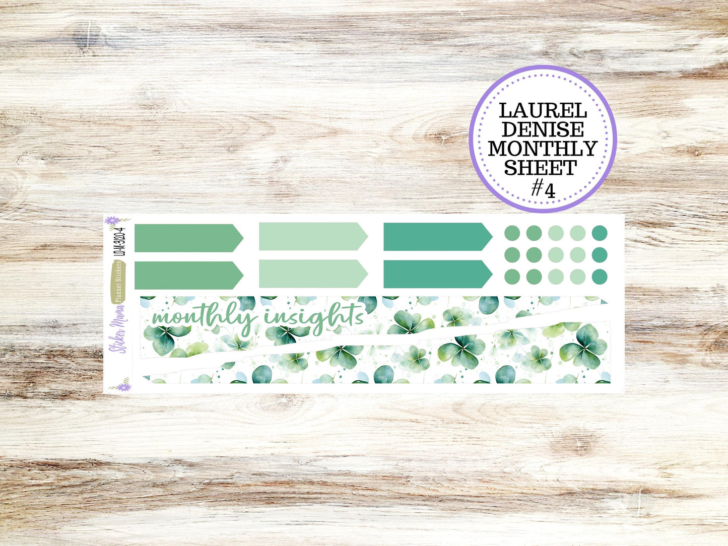 LAUREL DENISE PLANNER Monthly Kit #3120 || Laurel Denise Kit || Laurel Denise Stickers || Ld Horizontal Vertical || Shamrock Magic