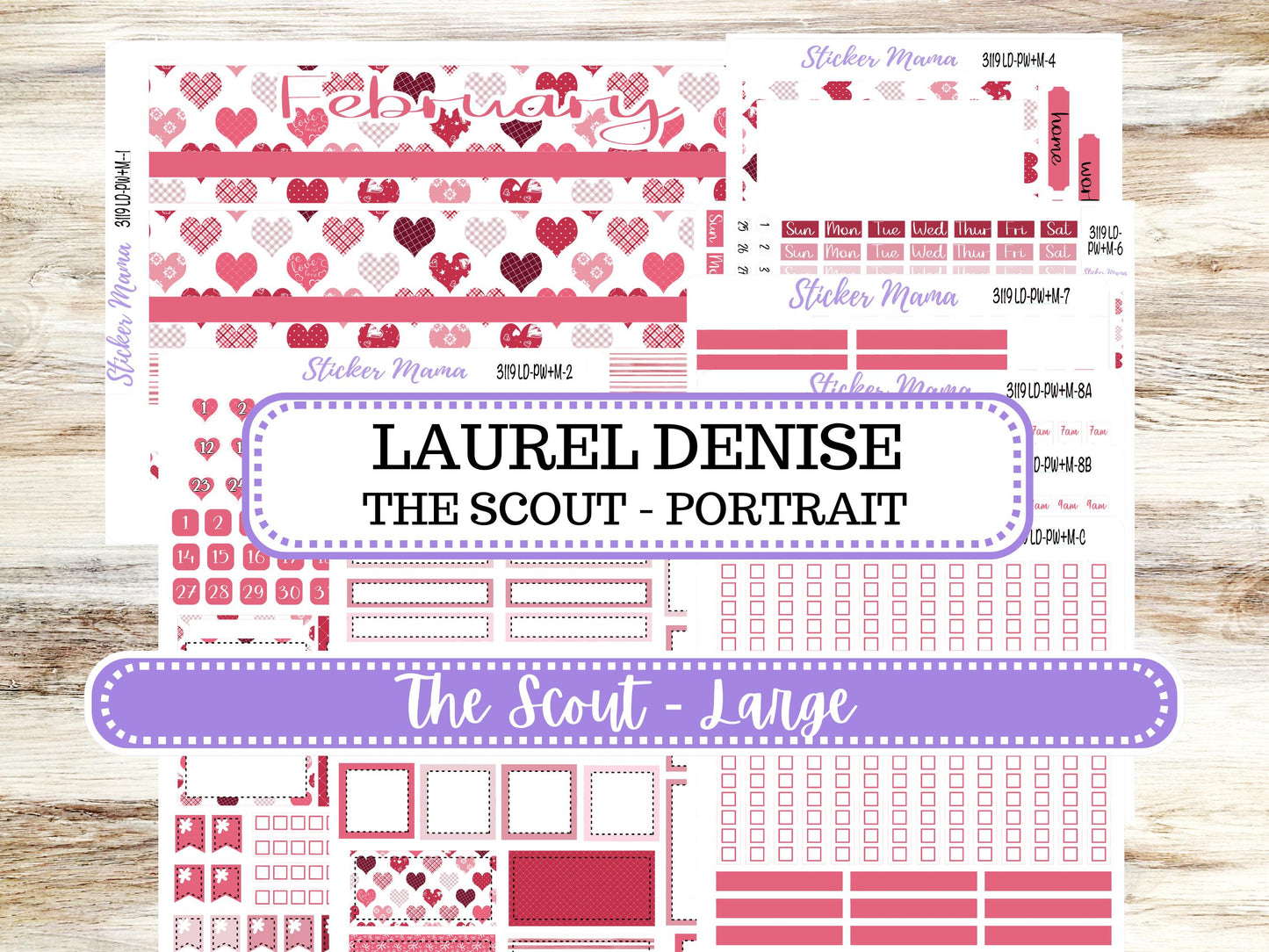 LD Large "The Scout" || PORTRAIT Weekly + Monthly Planner Kit #3119 || February || Laurel Denise Kit Portrait ||  || 10-25