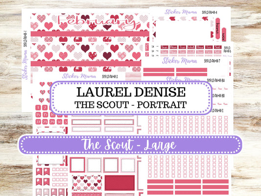 LD Large "The Scout" || PORTRAIT Weekly + Monthly Planner Kit #3119 || February || Laurel Denise Kit Portrait ||  || 10-25