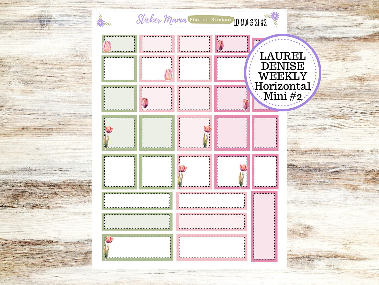 LAUREL DENISE MINI Planner Kit #3121 || Laurel Denise Kit || Laurel Denise Stickers || Laurel Denise Horizontal Vertical || Easter Petals