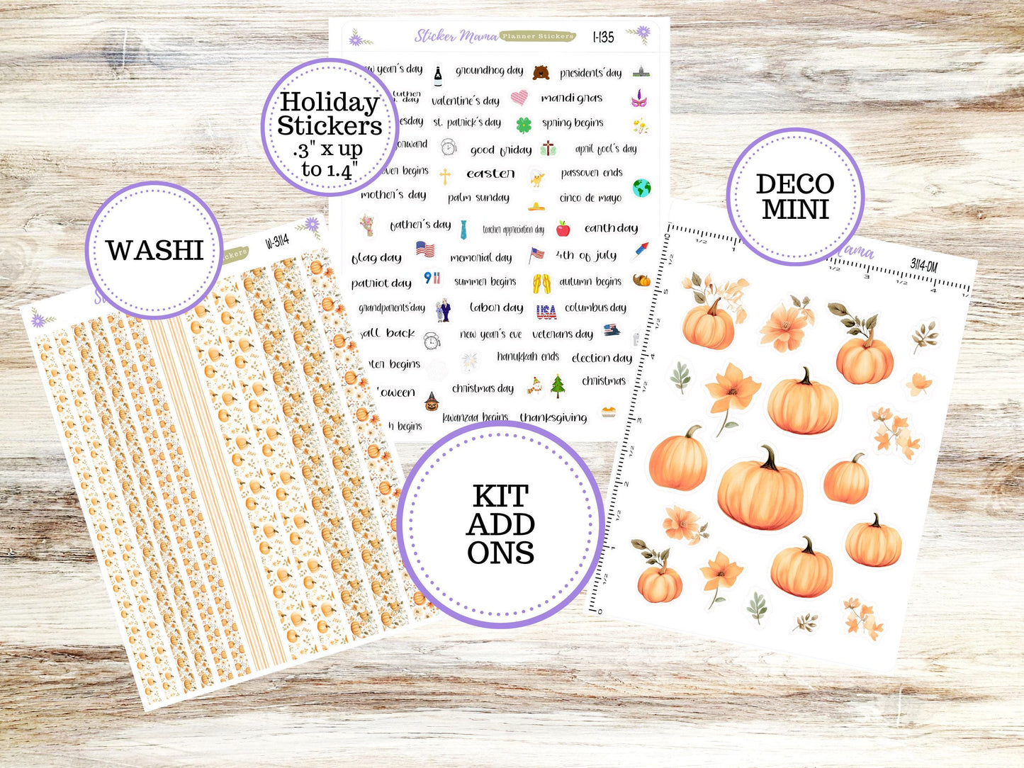LAUREL DENISE PORTRAIT Weekly + Monthly September Planner Kit #3114 || Pumpkin Paradise || Laurel Denise Kit Portrait || June 25