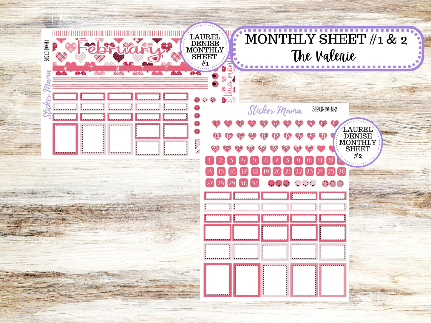 LD "The Valerie" || TEACHER Week + Month Planner Kit #3119 || February ||Laurel Denise Kit || Laurel Denise Teacher Planner | 10-25